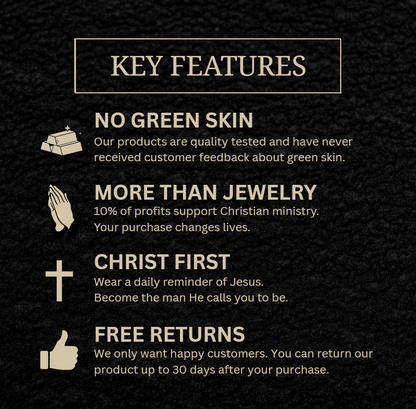 Son of David Three Nails Cross Pendant & Chain